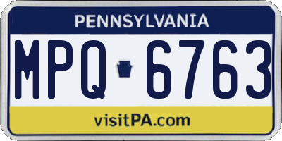 PA license plate MPQ6763