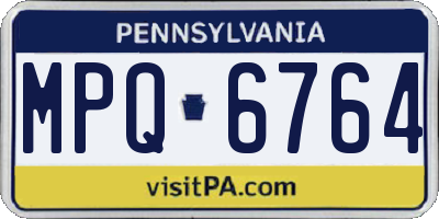 PA license plate MPQ6764