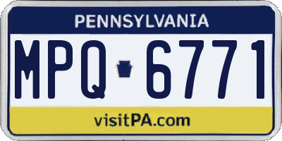 PA license plate MPQ6771