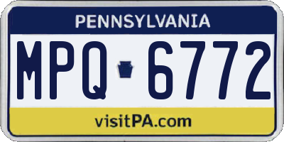 PA license plate MPQ6772