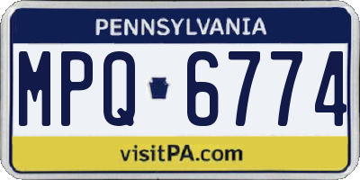 PA license plate MPQ6774