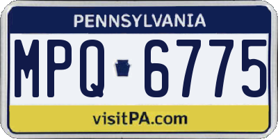 PA license plate MPQ6775