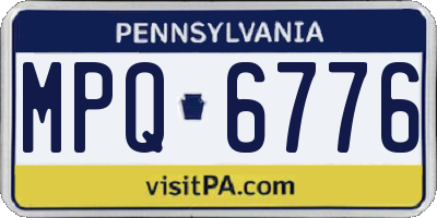 PA license plate MPQ6776