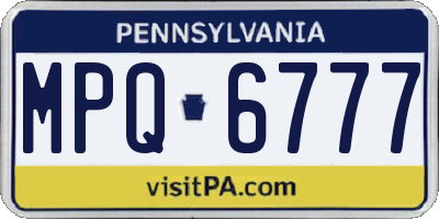 PA license plate MPQ6777