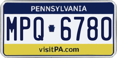 PA license plate MPQ6780