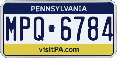PA license plate MPQ6784