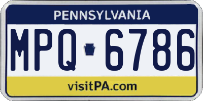 PA license plate MPQ6786
