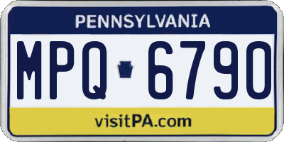 PA license plate MPQ6790