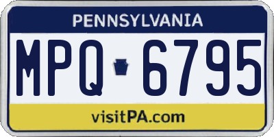PA license plate MPQ6795
