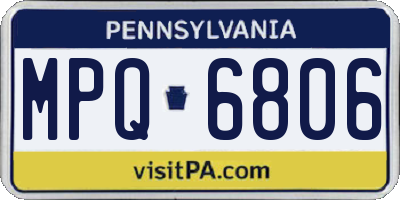 PA license plate MPQ6806