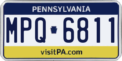 PA license plate MPQ6811