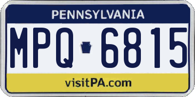 PA license plate MPQ6815