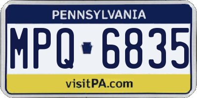 PA license plate MPQ6835