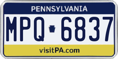 PA license plate MPQ6837