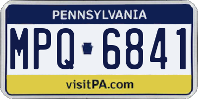 PA license plate MPQ6841