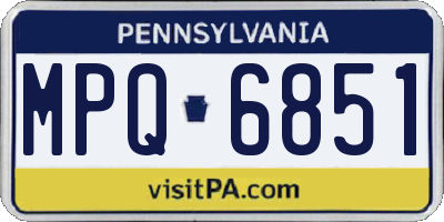 PA license plate MPQ6851