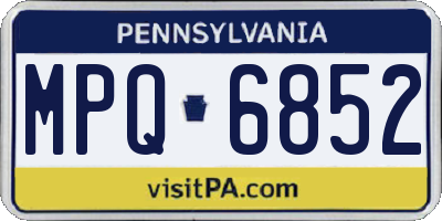 PA license plate MPQ6852
