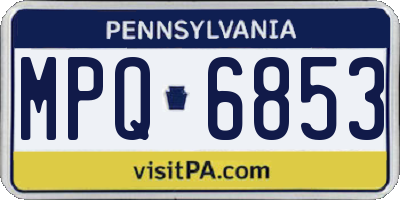 PA license plate MPQ6853