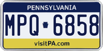 PA license plate MPQ6858