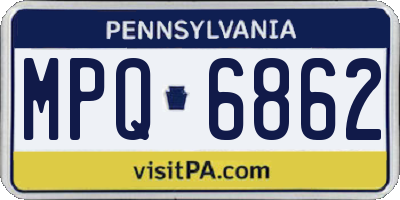 PA license plate MPQ6862