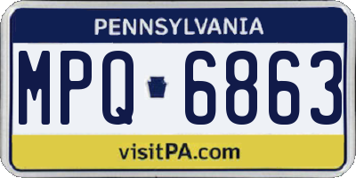 PA license plate MPQ6863