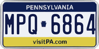 PA license plate MPQ6864