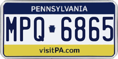 PA license plate MPQ6865