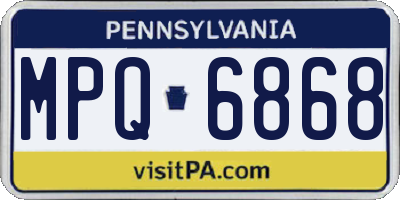 PA license plate MPQ6868