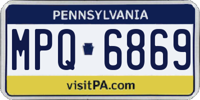 PA license plate MPQ6869