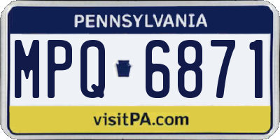 PA license plate MPQ6871