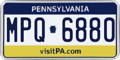PA license plate MPQ6880