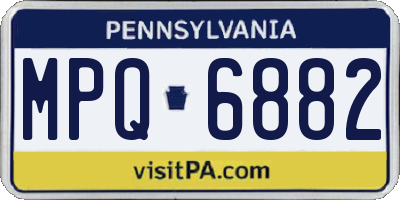 PA license plate MPQ6882