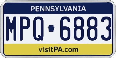 PA license plate MPQ6883