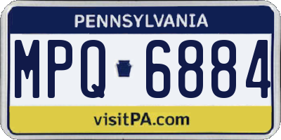 PA license plate MPQ6884