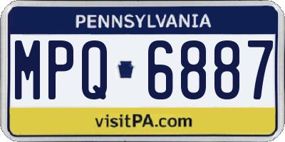 PA license plate MPQ6887