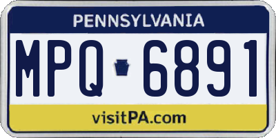 PA license plate MPQ6891