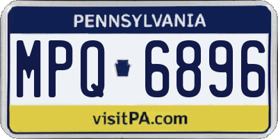 PA license plate MPQ6896