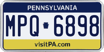 PA license plate MPQ6898