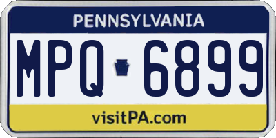 PA license plate MPQ6899