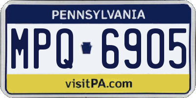 PA license plate MPQ6905