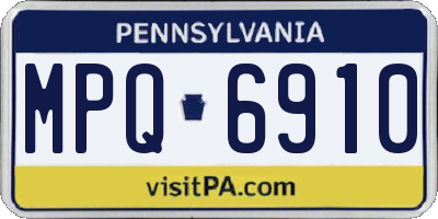 PA license plate MPQ6910