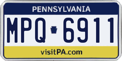 PA license plate MPQ6911
