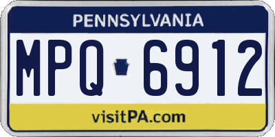 PA license plate MPQ6912