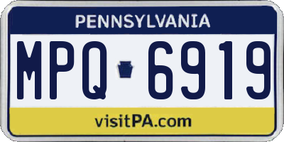 PA license plate MPQ6919