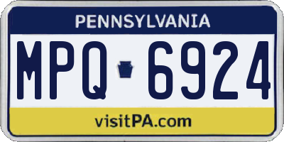 PA license plate MPQ6924