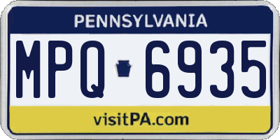 PA license plate MPQ6935