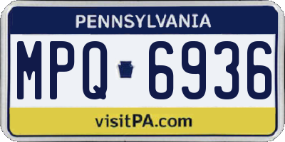 PA license plate MPQ6936