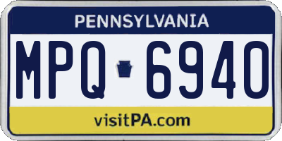 PA license plate MPQ6940