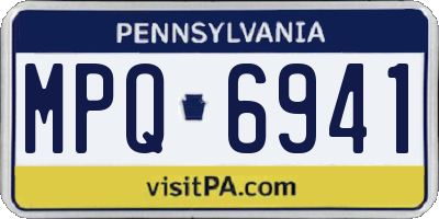 PA license plate MPQ6941