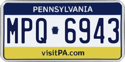 PA license plate MPQ6943